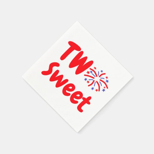 Twee zoete tweede verjaardag servet (Hoek)