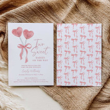 Twee Zoete Tweeling Baby Shower Uitnodiging