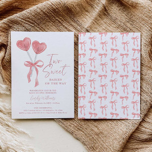 Twee Zoete Tweeling Baby Shower Uitnodiging
