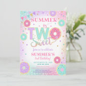 Twee zoete uitnodiging op de dag van de geboorte (Staand voorkant)