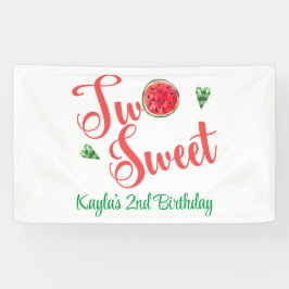 Twee zoete verjaardag spandoek