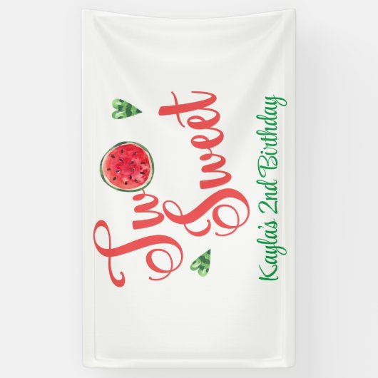 Twee zoete verjaardag spandoek (Verticaal)