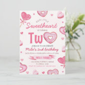 Twee Zoete Verjaardagsuitnodiging Kaart (Staand voorkant)