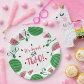 Twee zoete watermeloen Bord (Feest)