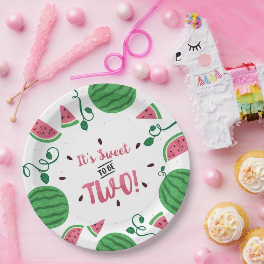 Twee zoete watermeloen Bord (Feest)