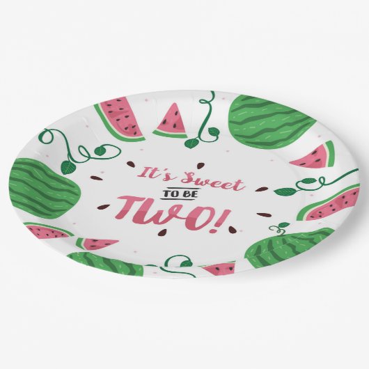 Twee zoete watermeloen Bord (Gekanteld)