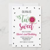 Twee zoete watermeloen op de tweede verjaardag kaart (Voorkant)