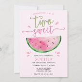 Twee zoete watermeloen verjaardagsuitnodiging kaart (Voorkant)