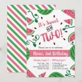 Twee zoete watermeloenen uitnodiging (Voorkant / Achterkant)