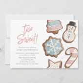 Twee zoete Winter Verjaardag uitnodiging (Voorkant)