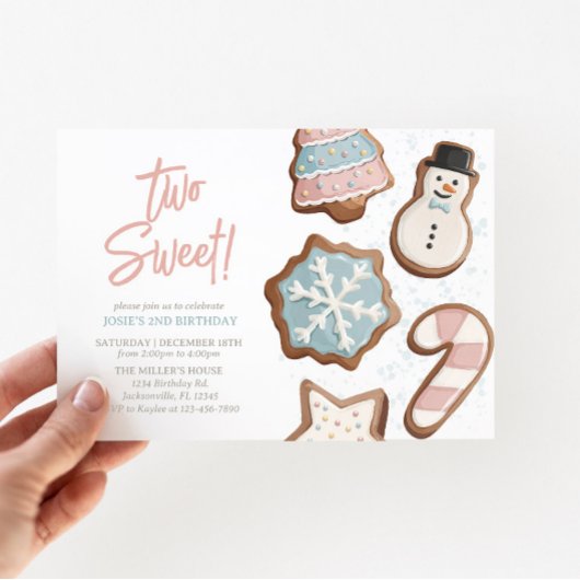 Twee zoete Winter Verjaardag uitnodiging