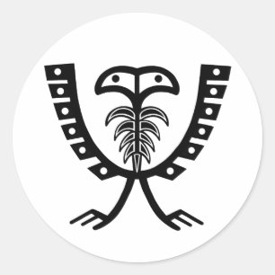 Twee zogenaamde blauwe adelaar ronde sticker