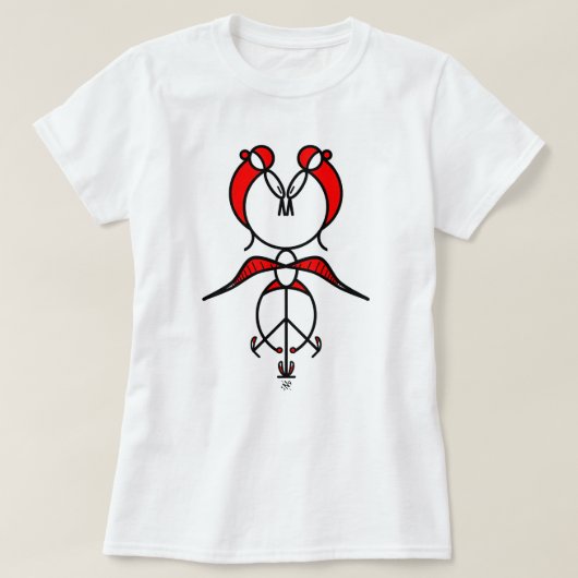 Twee zogende vogels t-shirt (Design voorkant)
