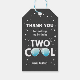 Twee zonbrillen van de Koel ter Donderdag Dank u v Cadeaulabel