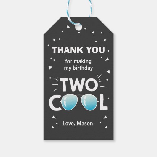 Twee zonbrillen van de Koel ter Donderdag Dank u v Cadeaulabel (Voorkant)