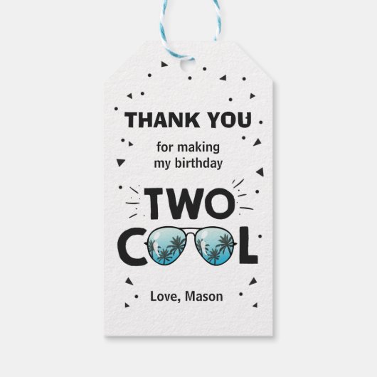 Twee zonbrillen van de Koel ter Donderdag Dank u v Cadeaulabel (Achterkant)