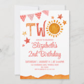 Twee Zonne 2de Verjaardag Kaart (Voorkant)