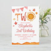 Twee Zonne 2de Verjaardag Kaart (Staand voorkant)