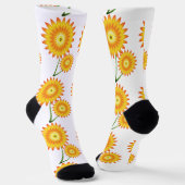 Twee zonnebloem plant Thunder_Cove Sokken (Gebogen)