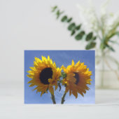 Twee Zonnebloemen Briefkaarten (Staand voorkant)