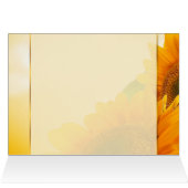 Twee zonnebloemen bruiloft met een eersteklas kaar (Binnen Horizontaal (Boven))