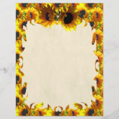 Twee zonnebloemen met letterhead (Voorkant)