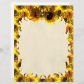 Twee zonnebloemen met letterhead (Voorkant / Achterkant)