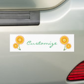 Twee zonnebloemen Plant Thunder_Cove Bumpersticker (Op auto)
