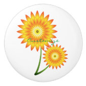 Twee zonnebloemen Plant Thunder_Cove Keramische Knop (Voorkant)