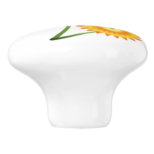 Twee zonnebloemen Plant Thunder_Cove Keramische Knop (Zijkant)