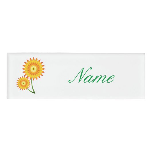 Twee zonnebloemen Plant Thunder_Cove Naambadge (Voorkant)