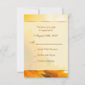 Twee zonnebloemen RSVP Uitnodiging (Achterkant)
