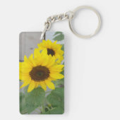 Twee zonnebloemen sleutelketens sleutelhanger (achterkant)
