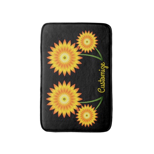 Twee zonnebloempjes Thunder_Cove Badmat (Voorkant Verticaal)