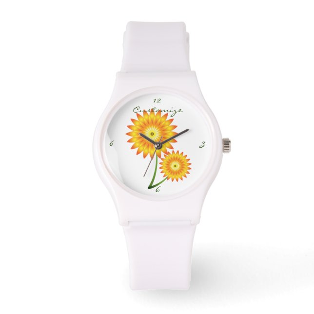 Twee zonnebloempjes Thunder_Cove Horloge (Voorkant)