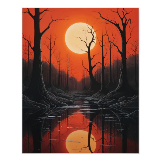 Twee zonnen in de zonsondergang foto afdruk (Voorkant)