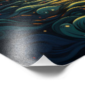 Twee zonnen in de zonsondergang foto afdruk (Hoek)