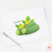 Twee zucchini ovale sticker (Envelop)