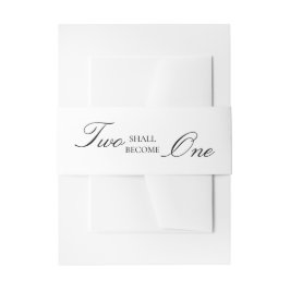 Twee zullen één Bijbelverse bruiloft worden Uitnodigingen Wikkel