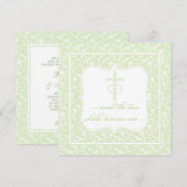 Twee zullen één Christelijke bruiloft groen worden Kaart (Voorkant / Achterkant)