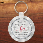 Twee zullen één Christelijke huwelijksgunsten word Sleutelhanger (Voorkant)