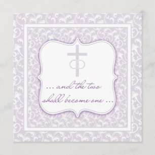 Twee zullen één Christelijke weddenschap worden. Kaart