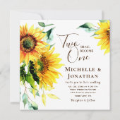 Twee zullen één Christelijke Zonnebloem worden Kaart (Voorkant)