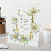 Twee zullen één dag gouden Lijst worden. Reclamebord Met Voetstuk (Insitu)