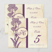 Twee zullen één  Paarse bloem worden Briefkaart (Voorkant / Achterkant)