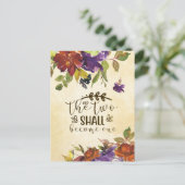 Twee zullen één worden Bijbel Trouwkaart felicitat Briefkaart (Staand voorkant)