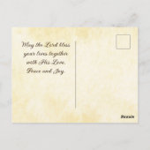 Twee zullen één worden Bijbel Trouwkaart felicitat Briefkaart (Achterkant)