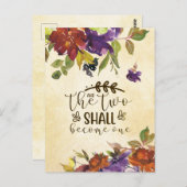 Twee zullen één worden Bijbel Trouwkaarten Briefkaart (Voorkant / Achterkant)