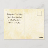 Twee zullen één worden Bijbel Trouwkaarten Briefkaart (Achterkant)