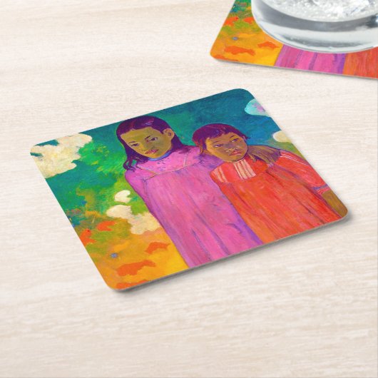 Twee zussen, Gauguin Kartonnen Onderzetters (Schuin)